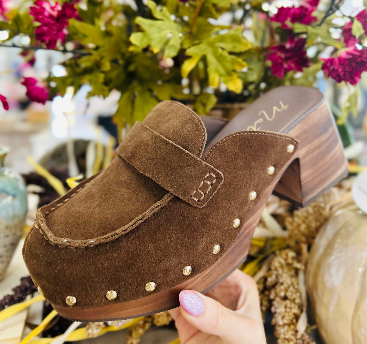 MATISSE REYES STUDDED PLATFORM CLOG