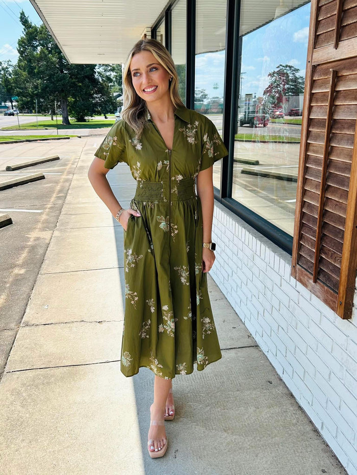 Paisley print short sleeve mini dress.