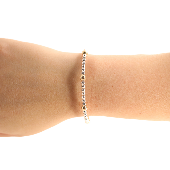 Petite Olive Bracelet in Silver with Gold