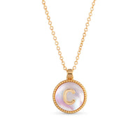 Amanda Blu Gold Mother of Pearl Initial Necklaces | 18 Letters