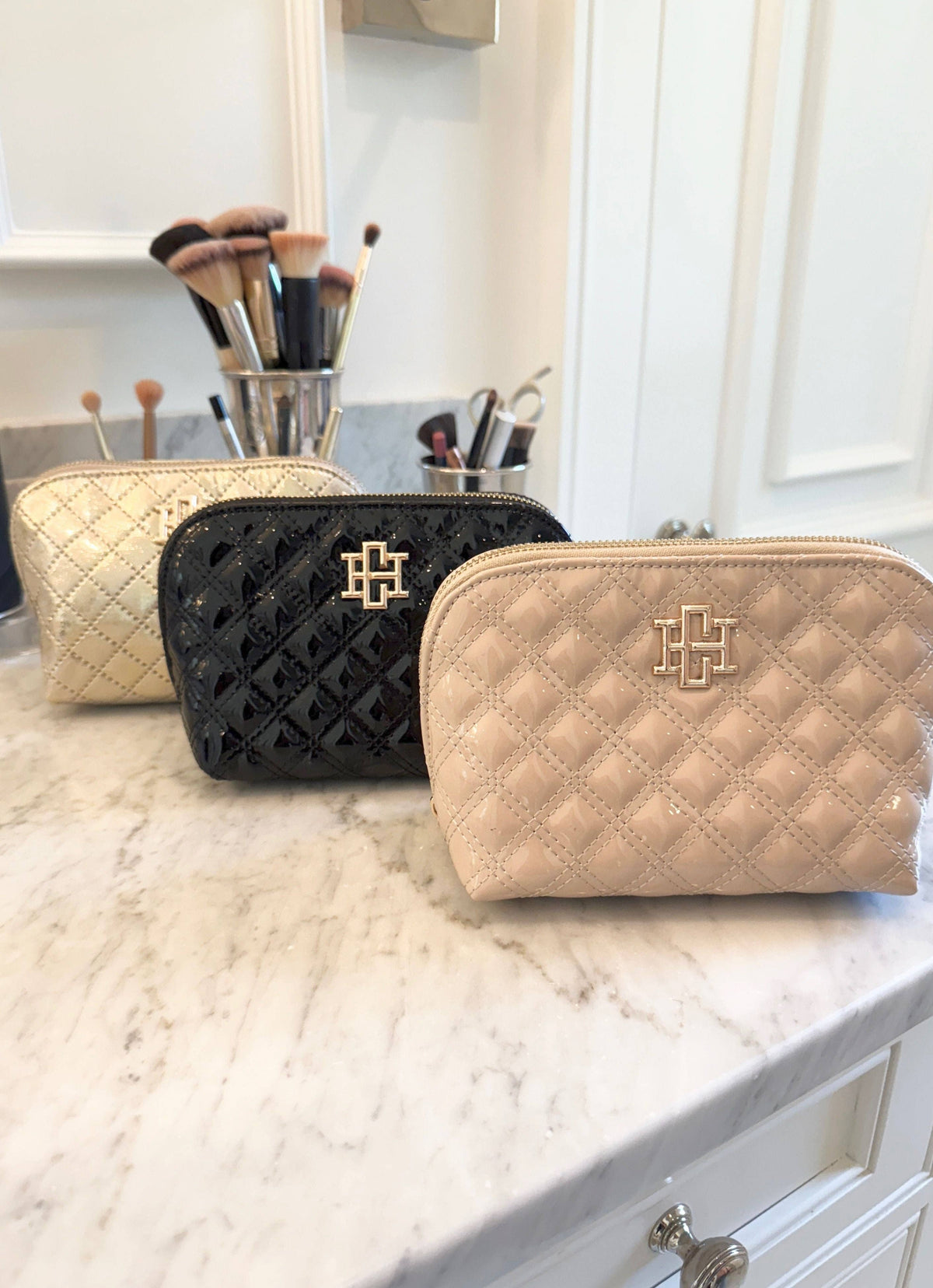 Caroline Hill Ibiza Small Pouch Champagne Pop