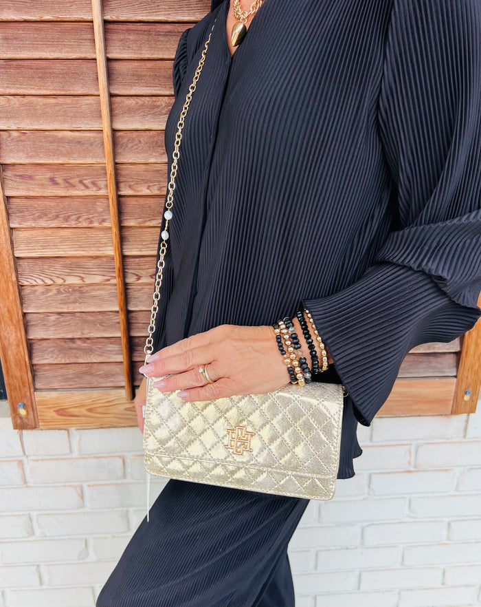 Caroline Hill Brynleigh Clutch Crossbody Champagne Pop