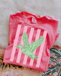 Duck Stripes Graphic Tee (Watermelon)