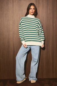 KNIT SWEATER MOCK NECK TOP