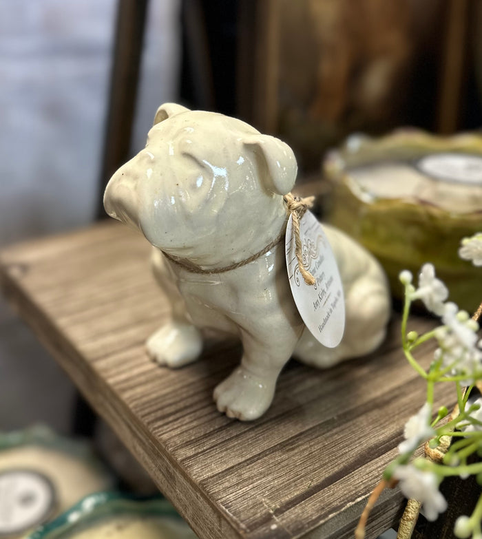 Sonshine Pottery White Bulldog