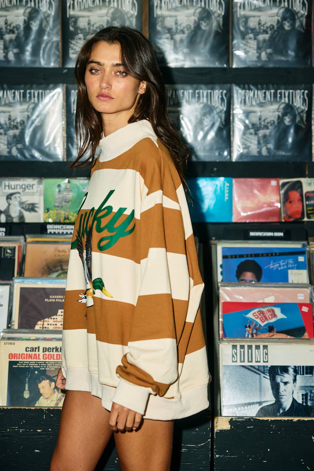 MALLARD1 | Lucky Mallard Duck Mock-Neck Sweatshirt