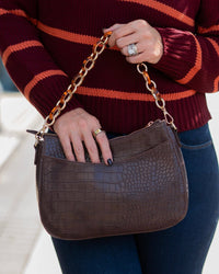 Caroline Hill Charlee Crossbody Chocolate EC