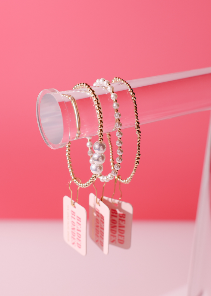 Mini Luci Pearl Bracelet in Gold