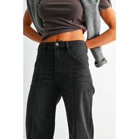 HIGH-RISE WIDE ANKLE TROUSER HEM