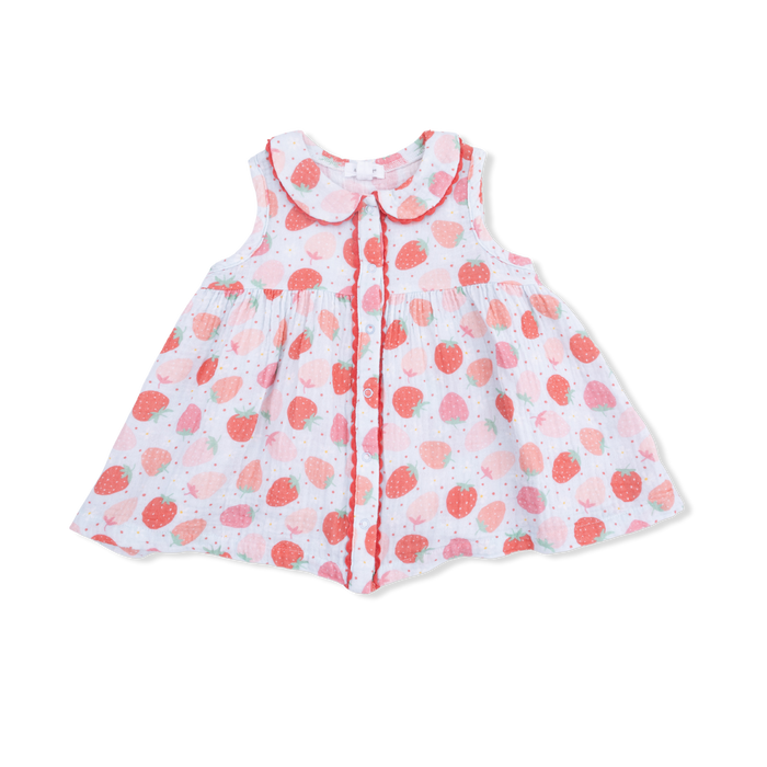 Strawberry Bliss - Jill Dress Sleeveless with Bloomer