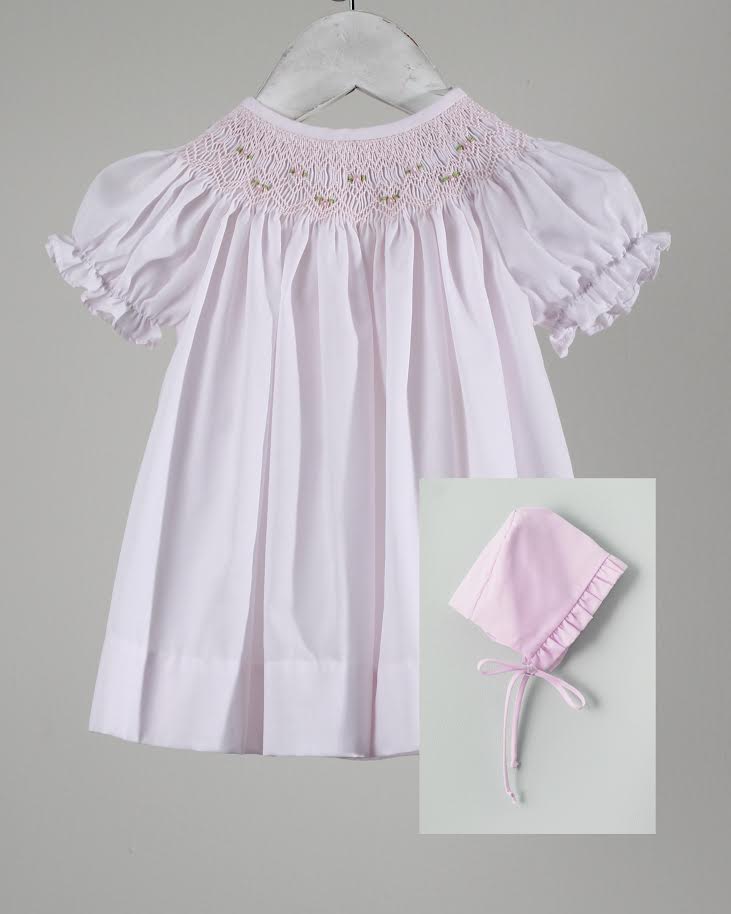Baby Blessing Lt Pink Geometric Iris Dress