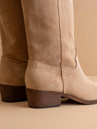 The Harrison | Almond Premium Faux Leather Slouch Fall Boot