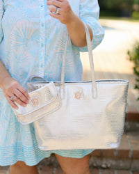 Caroline Hill Sheffield Tote Silver EC