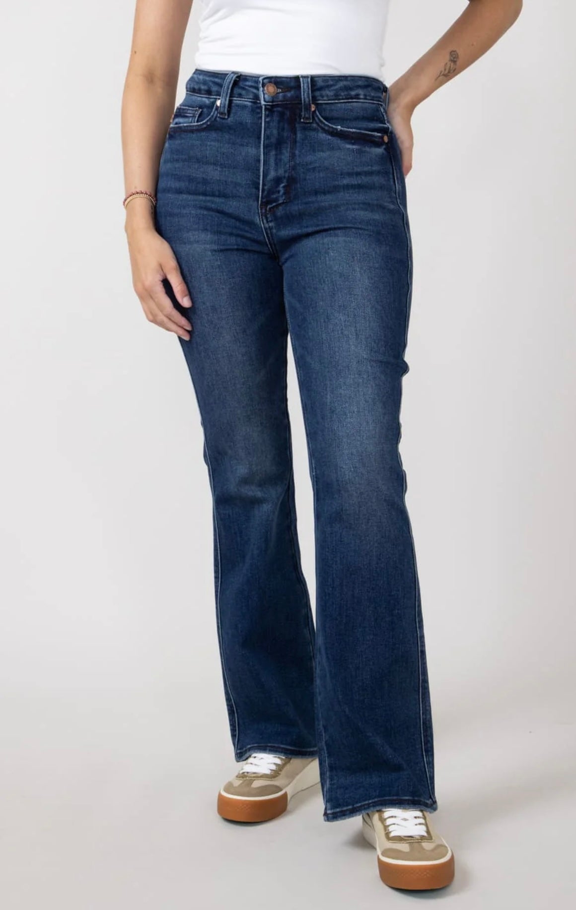 Plus Judy Blue HW Tummy Control Short Inseam Bootcut