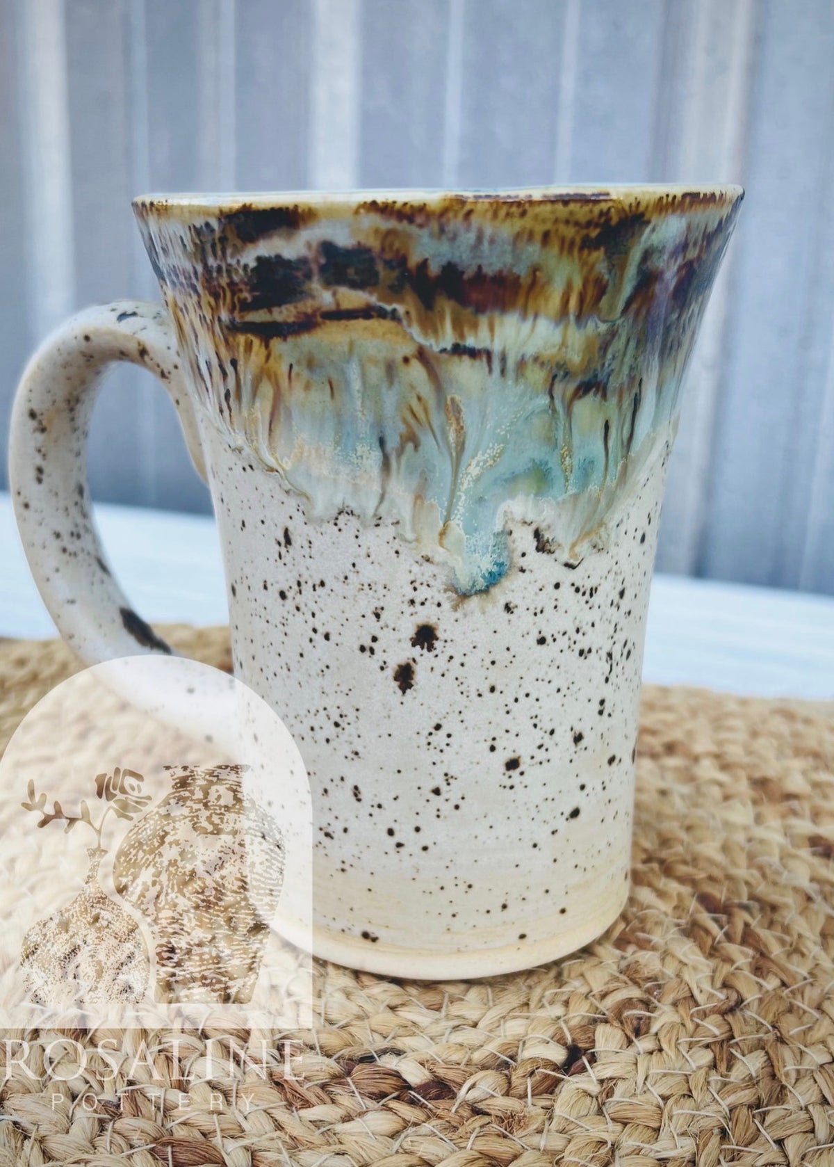 Rosaline Pottery Mug Color Delta Blue