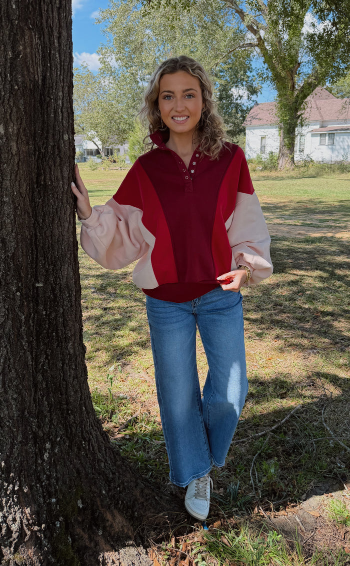 Emma Oversized Colorblock Sweatshirt