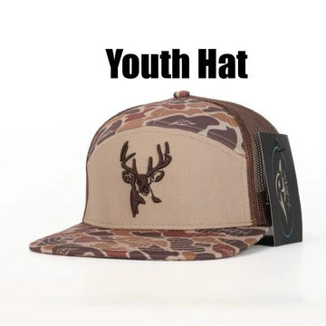 American Flyway Waterfowl - Youth 7 Panel Brown Old School Deer Head