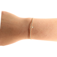 Petite Mini Heart Charm Bracelet on Gold