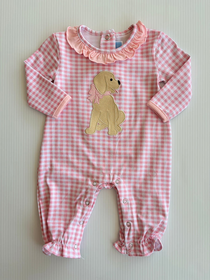 Trotter Street Puppy Ruffle Romper