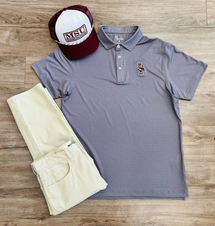 Bluecrest the Orion Performance Polo - Mississippi State Vintage Bulldog