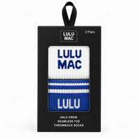 Lulu Mac Socks 2 Pair Box-  ROYAL/ROYAL
