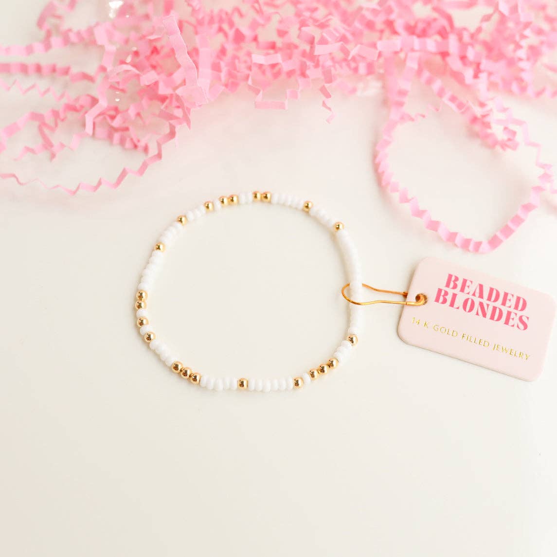 Petite White Sprinkle Bracelet