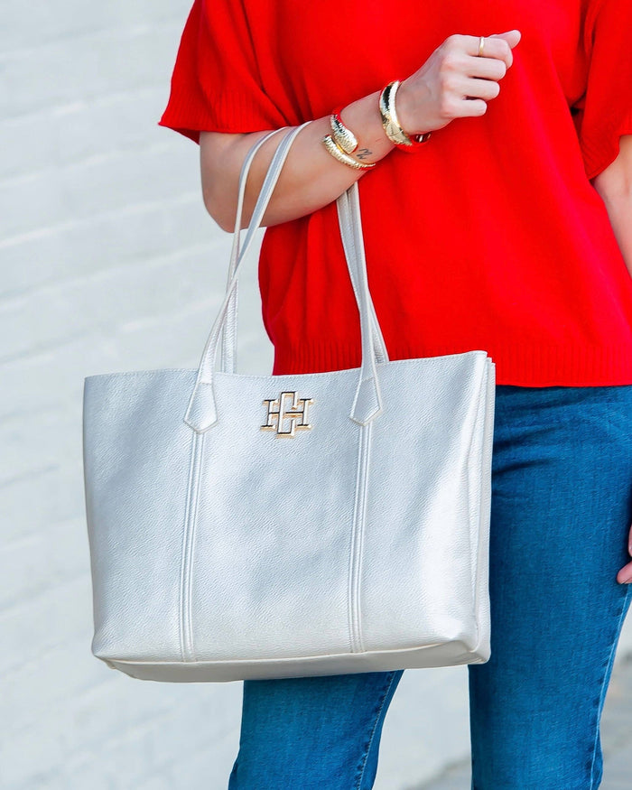 Coraline Hill  Heath Tote Bag Pearl