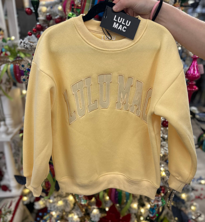 LULU MAC BUTTER YOUTH MONO SWEATSHIRT
