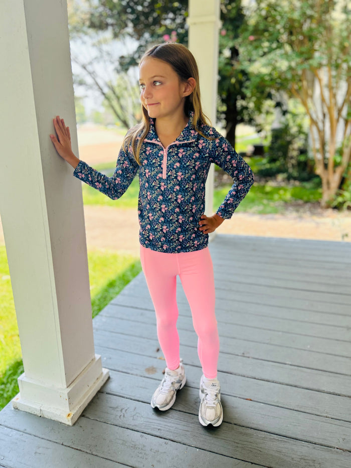 Swoon Kids bubblegum pink active leggings