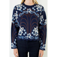 All Over Pattern Sweater Top
