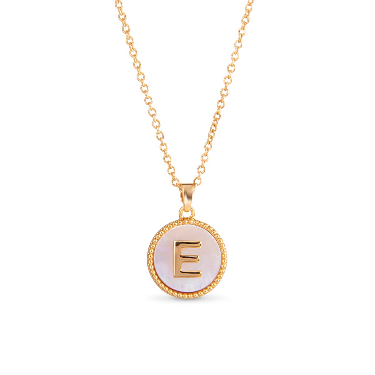 Amanda Blu Gold Mother of Pearl Initial Necklaces | 18 Letters