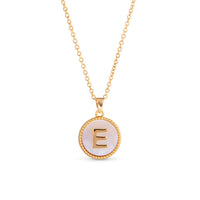Amanda Blu Gold Mother of Pearl Initial Necklaces | 18 Letters
