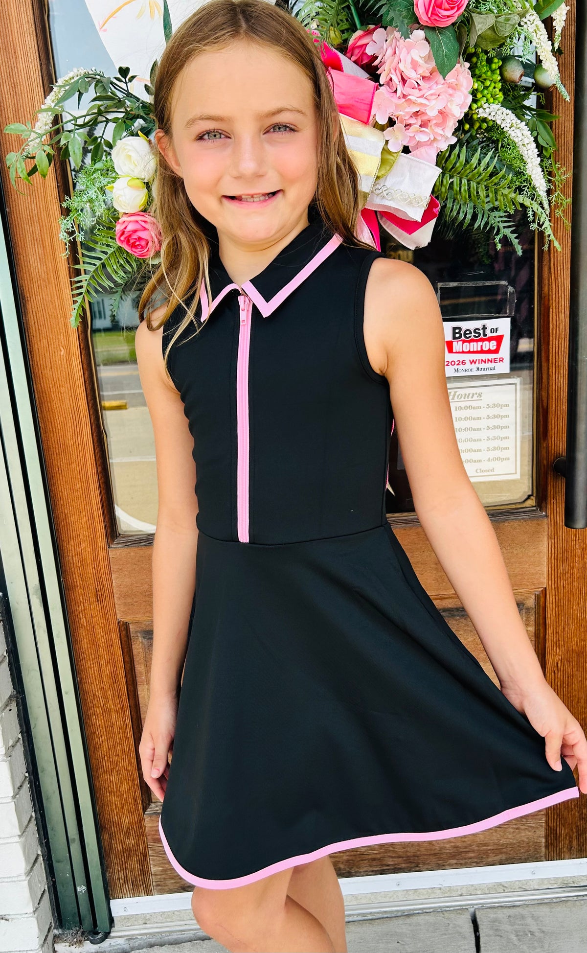 Swoon Kids courtside black/pink dress