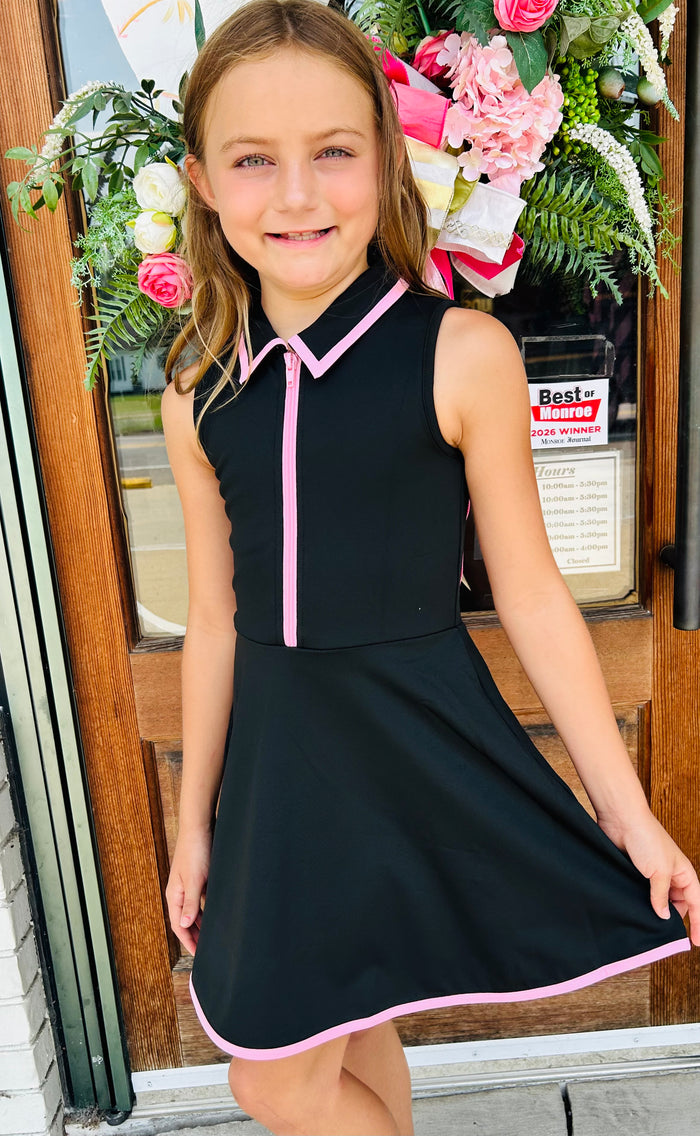 Swoon Kids courtside black/pink dress