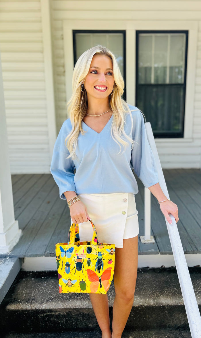Risen High Rise Button Down Skorts