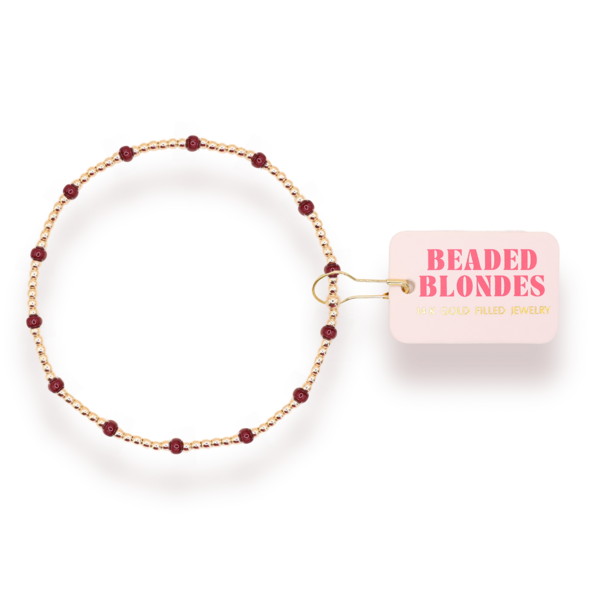 Petite Maroon Dainty Poppi Bracelet