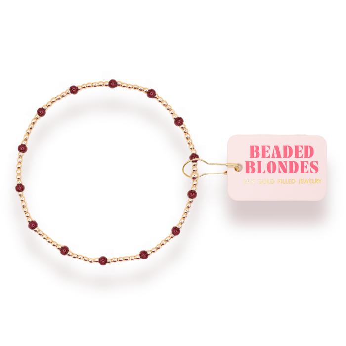 Petite Maroon Dainty Poppi Bracelet