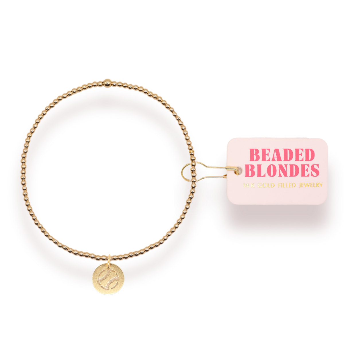 Baseball Charm on Gold