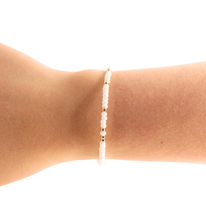 Petite White Sprinkle Bracelet