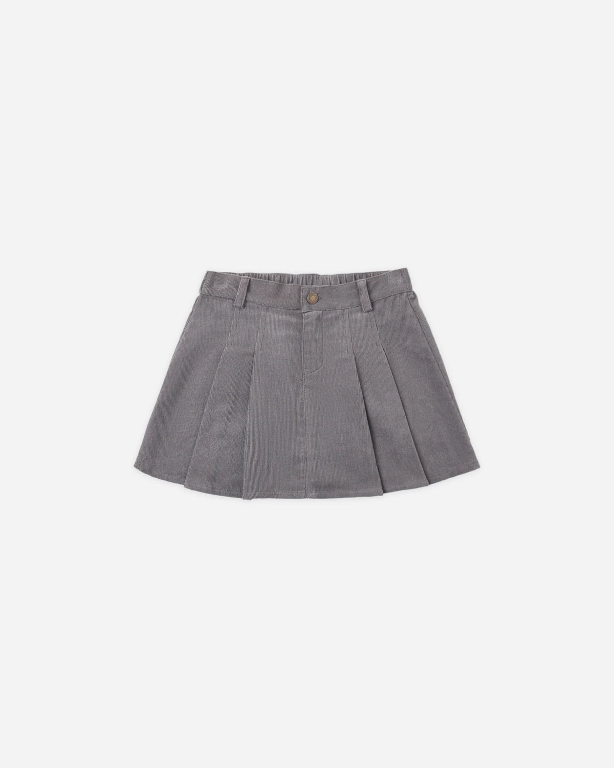 Rylee + Cru Pleated Denim Skirt Slate