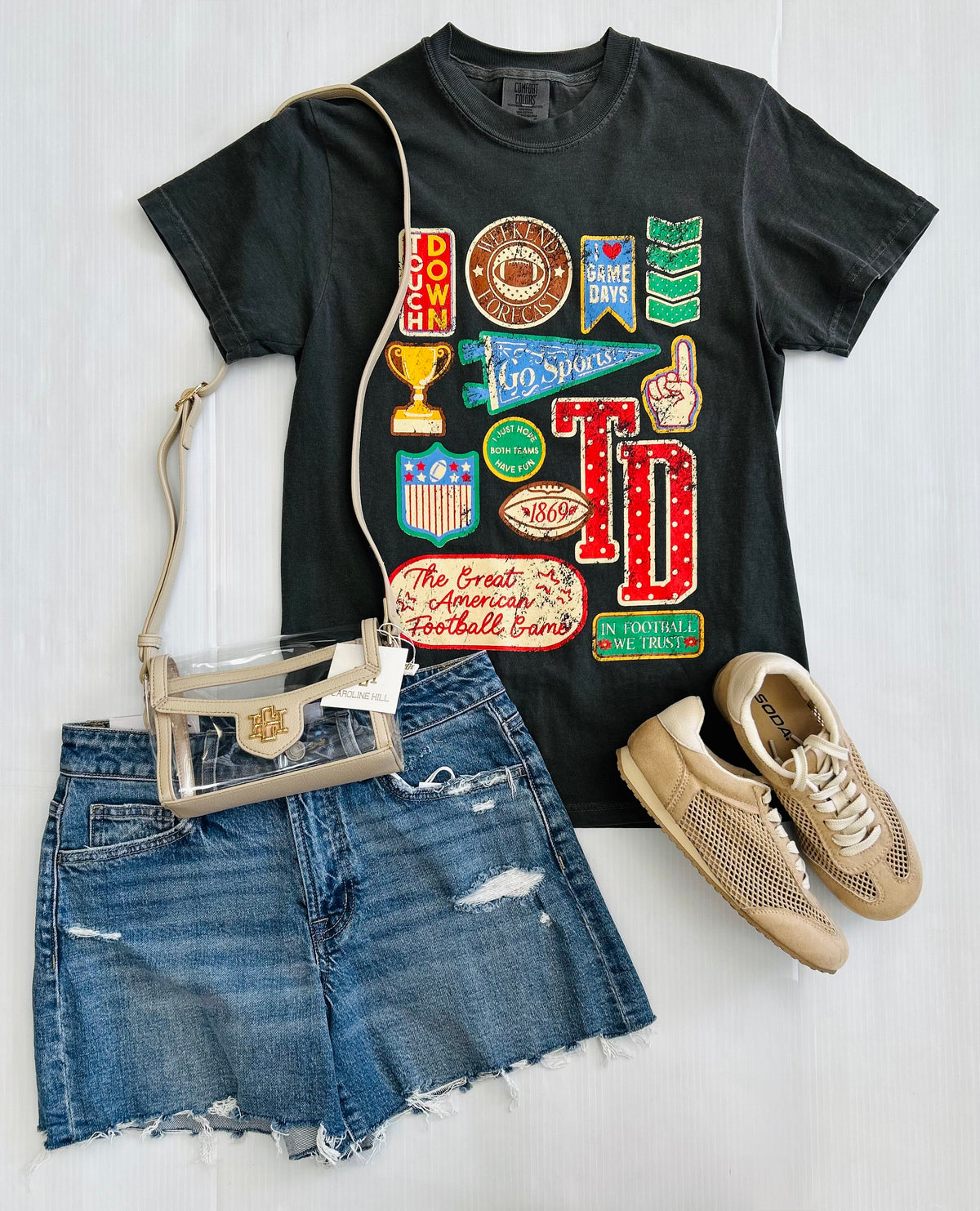 Football Varsity Patches Tee