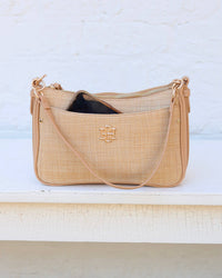 Caroline Hill Paxton Crossbody with Pockets Natural