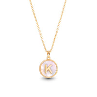 Amanda Blu Gold Mother of Pearl Initial Necklaces | 18 Letters