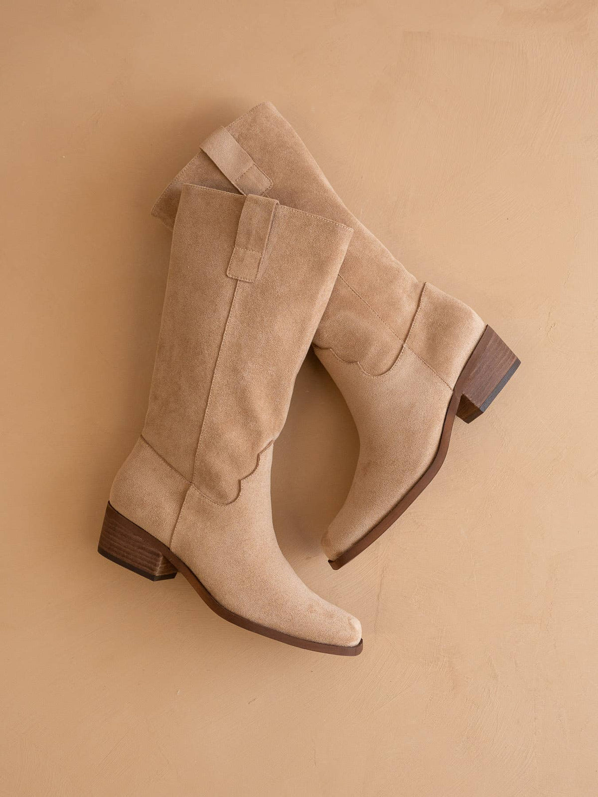 The Harrison | Almond Premium Faux Leather Slouch Fall Boot