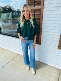 Drop Shoulder Short Sleeve Cardigan