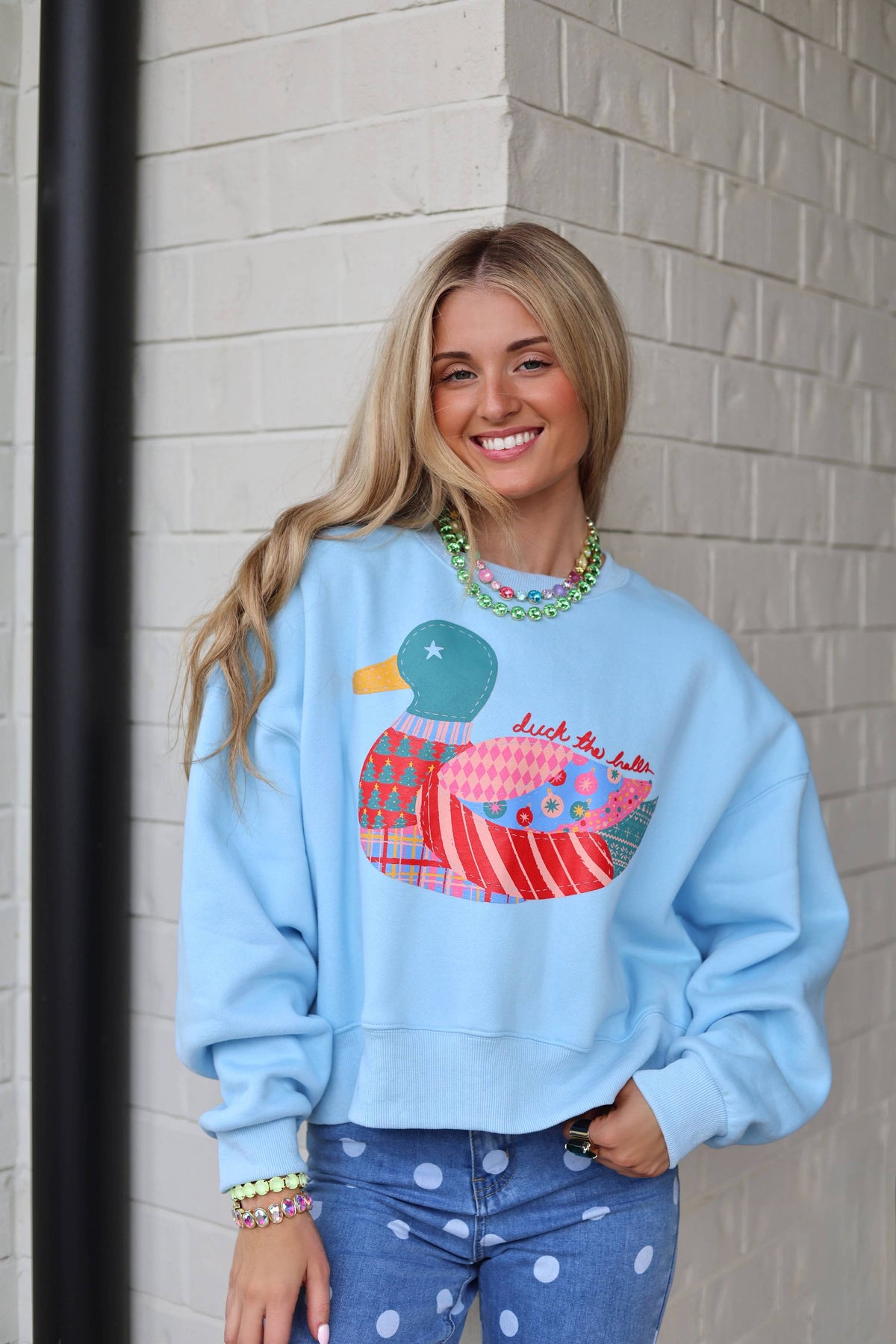 Duck The Halls Crop Sweatshirt