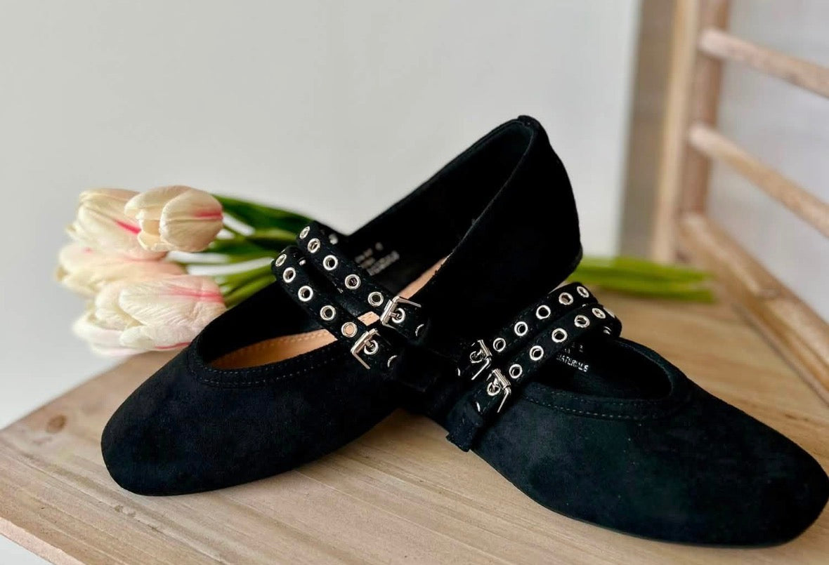Corkys All Eyes On Me- Black Faux Suede