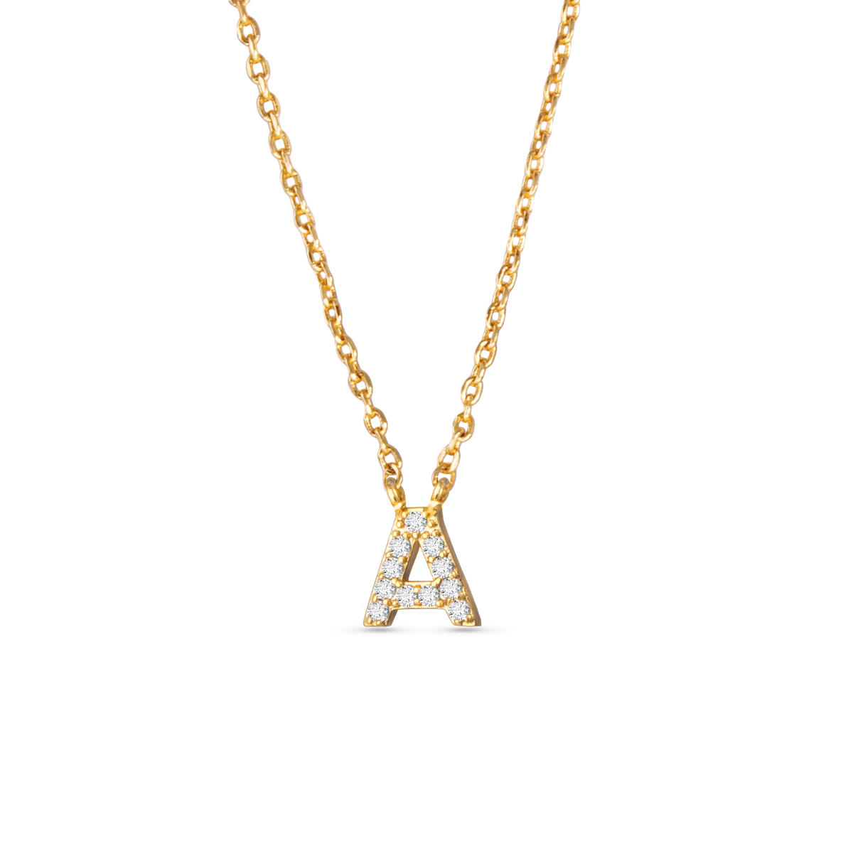 Amanda Blu CZ Initial Necklaces | 18 Letters