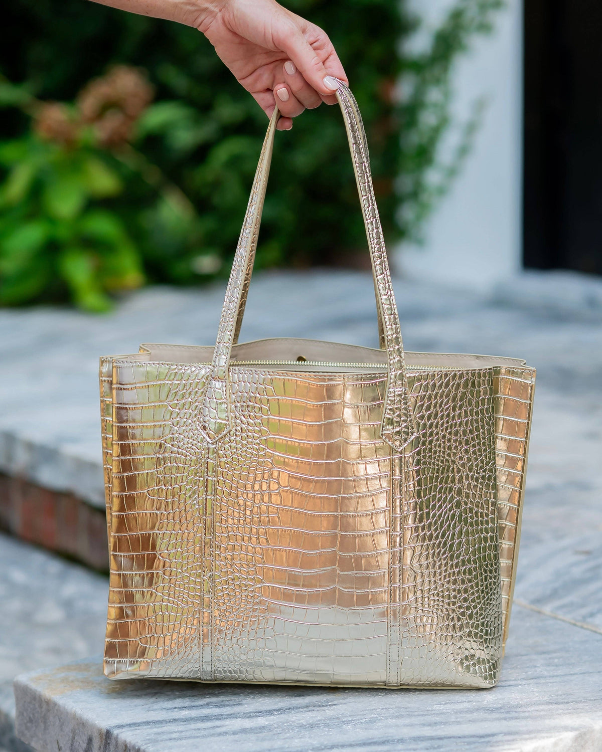 Caroline Hill Heath Tote Bag Gold EC