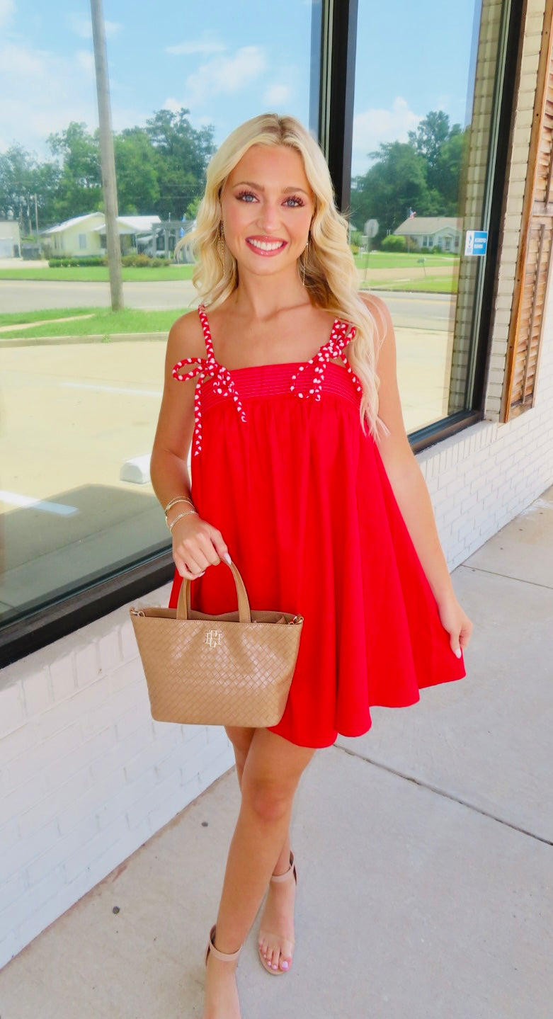 Tube Mini Dress With Mixed Color Cord Strap